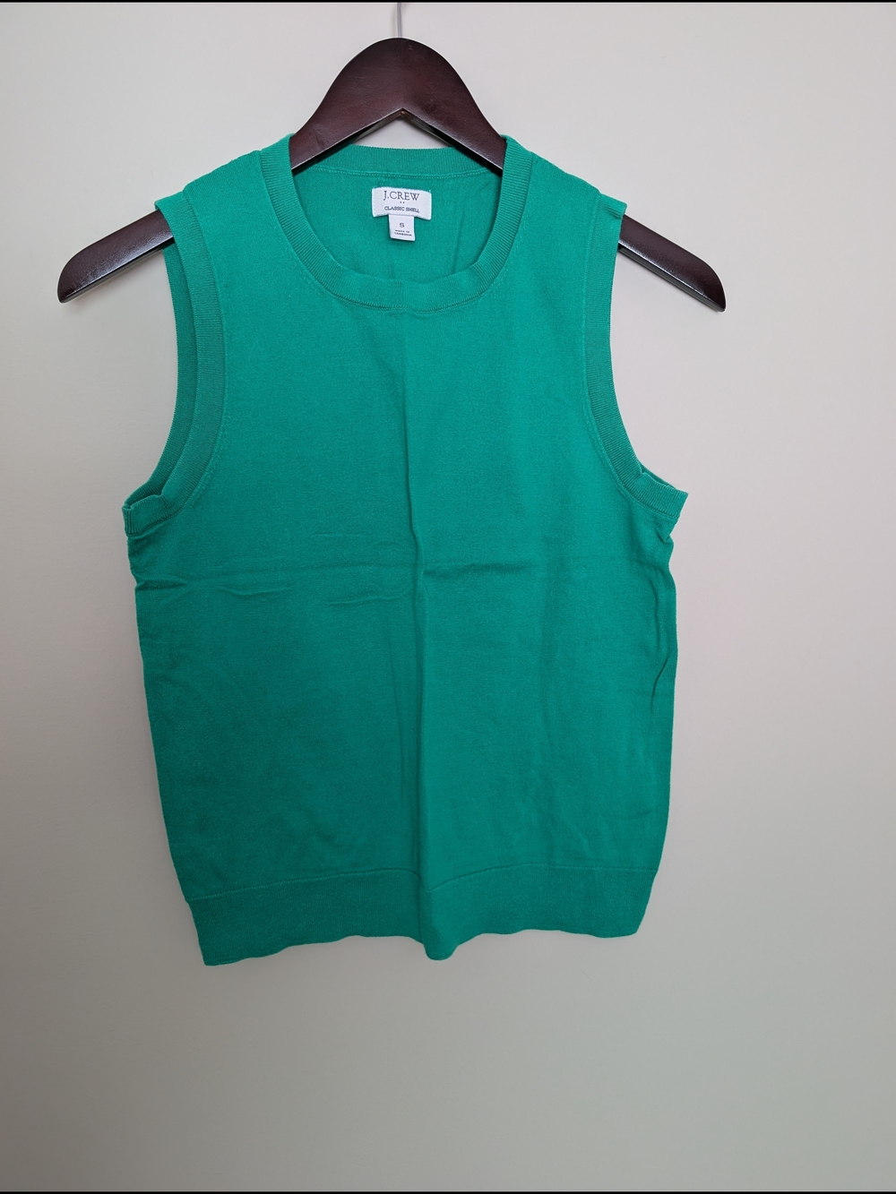 J. Crew Green Sleeveless Knit Top